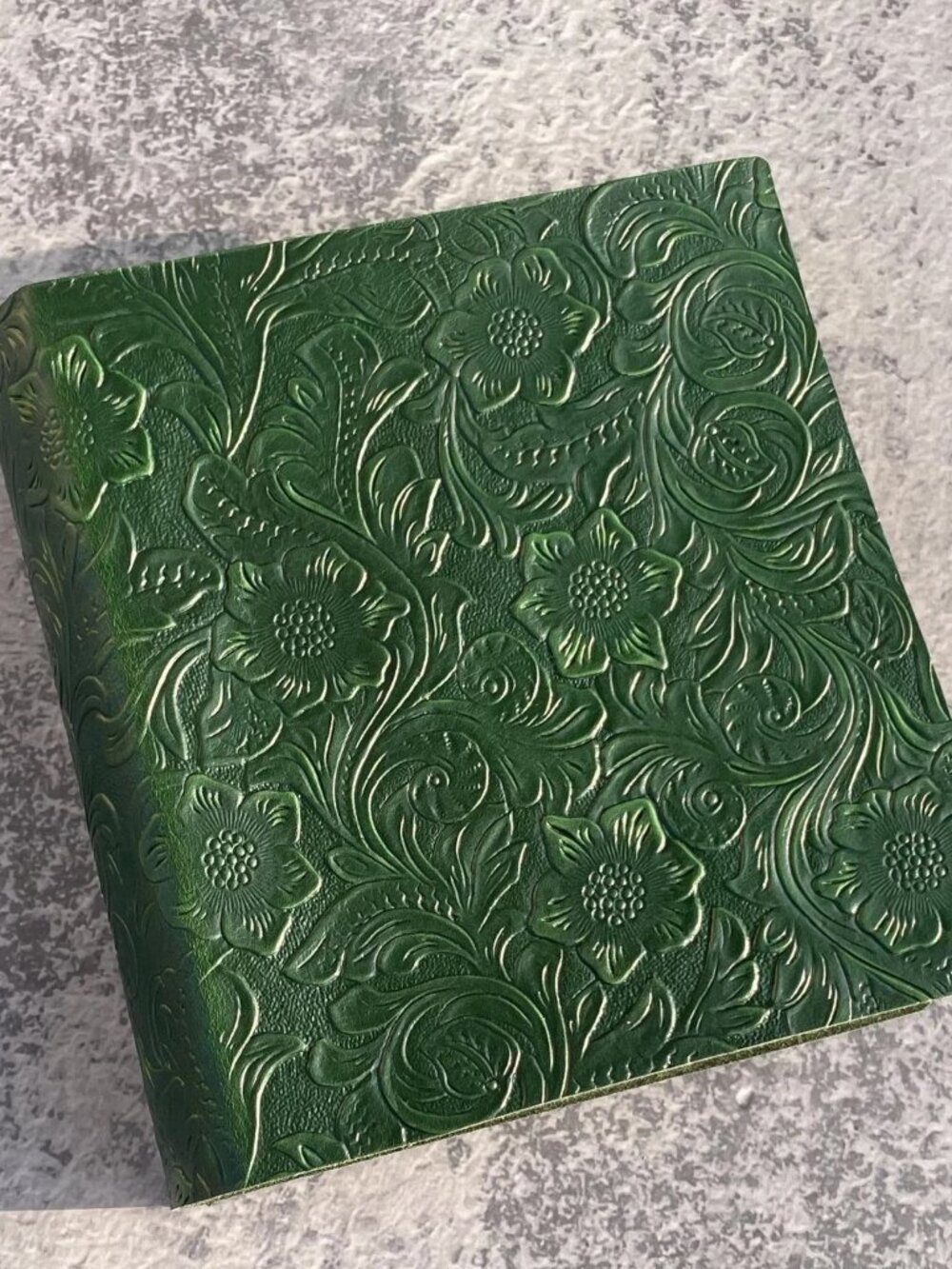 4x6 leather photo book / scrap book with room for writing